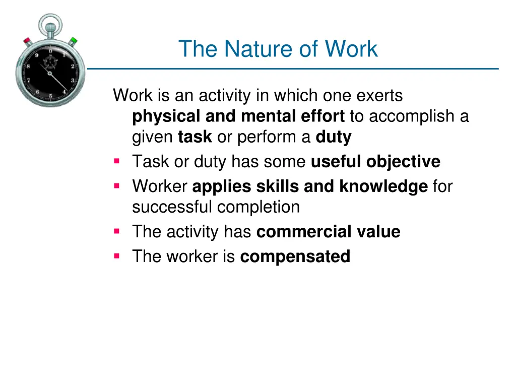 the nature of work