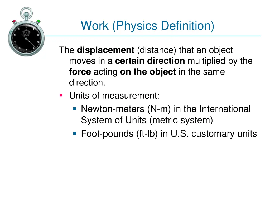 work physics definition