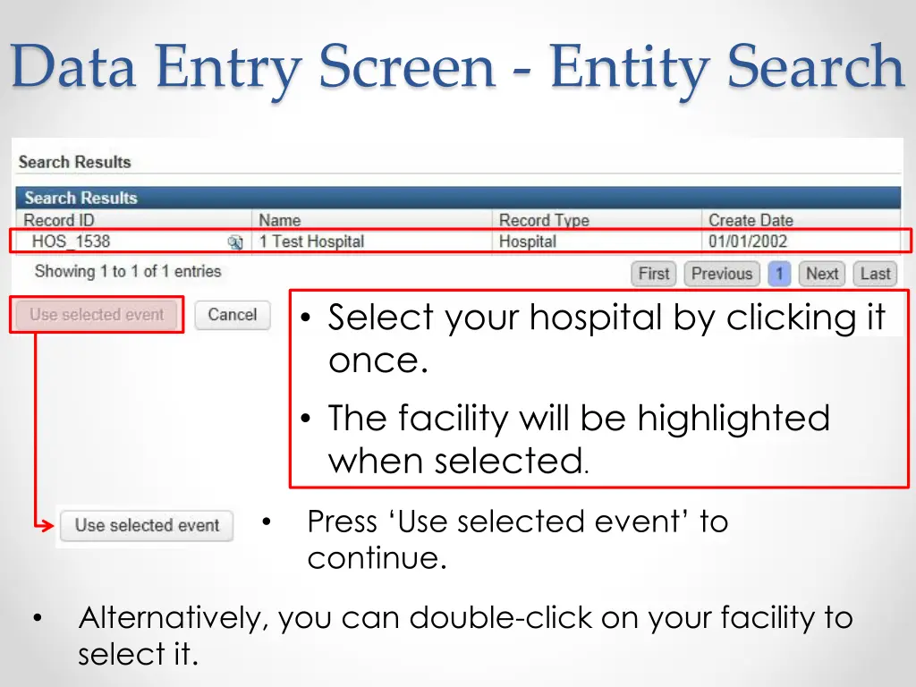 data entry screen entity search 2