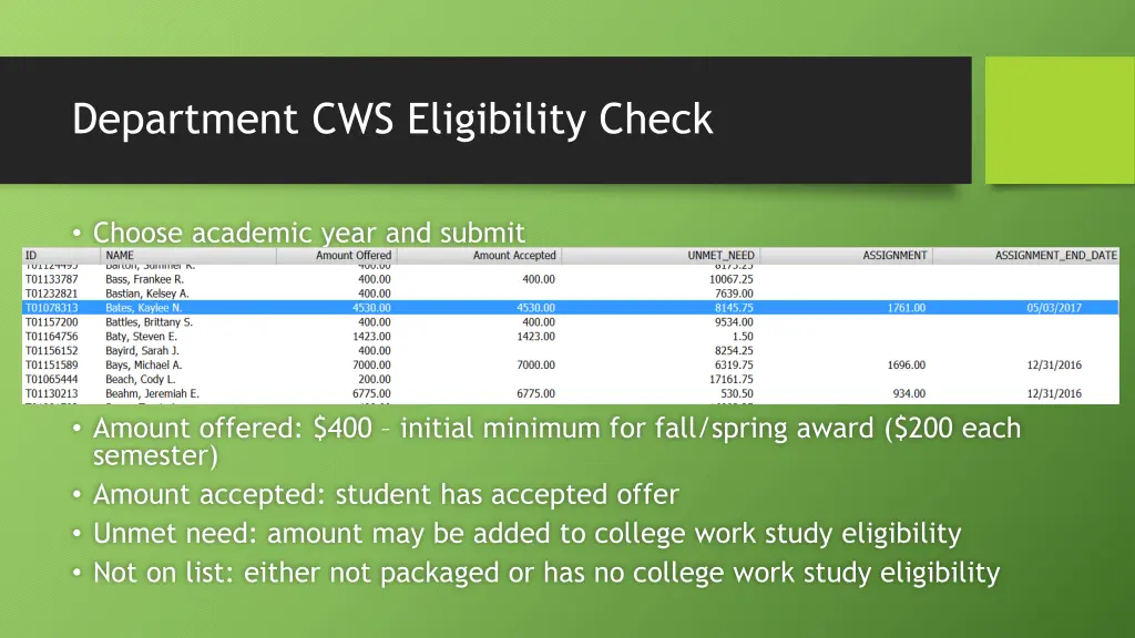 department cws eligibility check