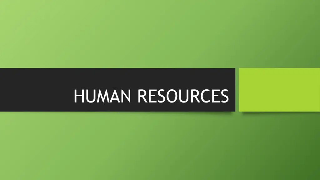 human resources