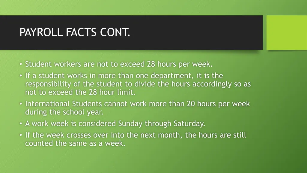 payroll facts cont