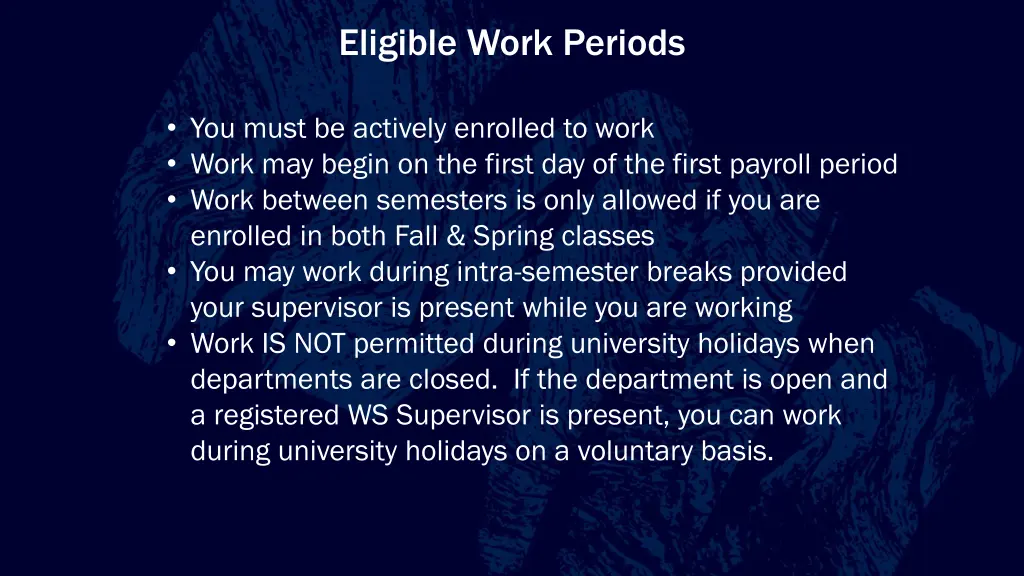 eligible work periods