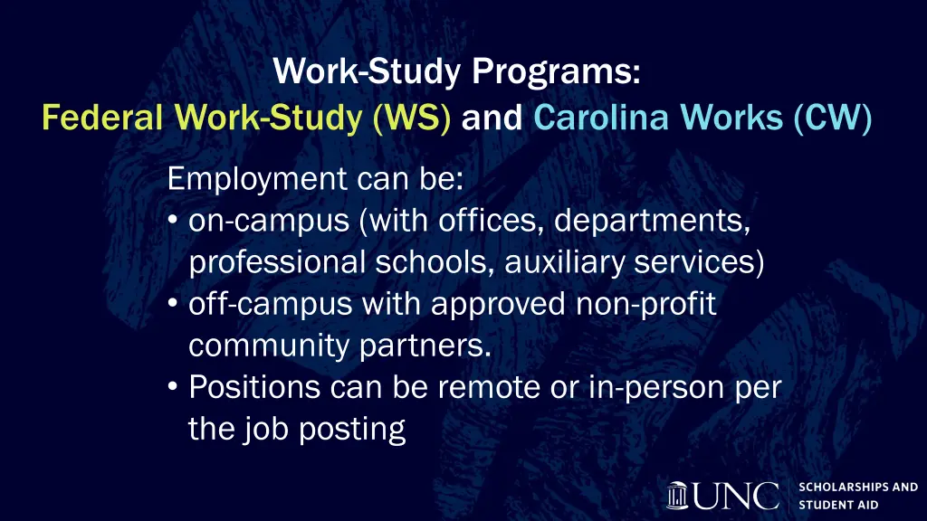 work study programs