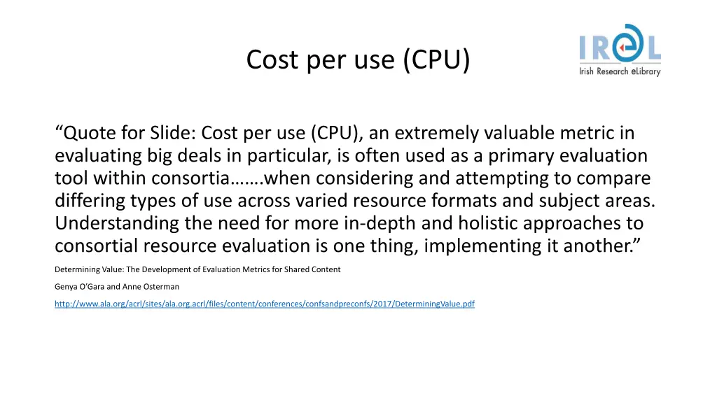 cost per use cpu