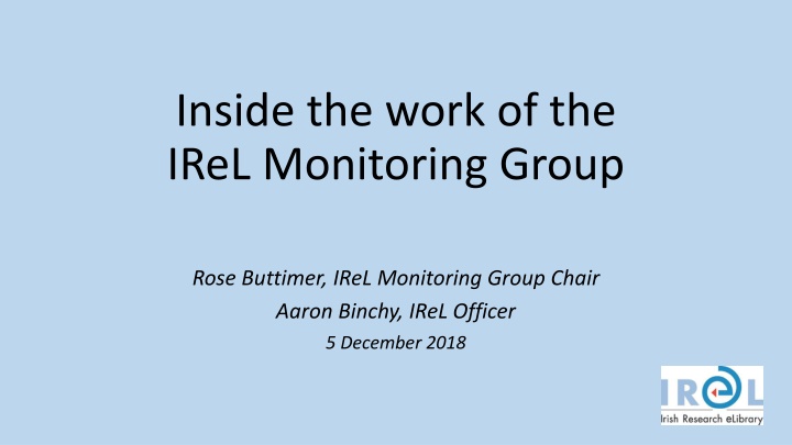 inside the work of the irel monitoring group