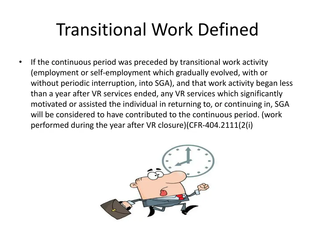 transitional work defined