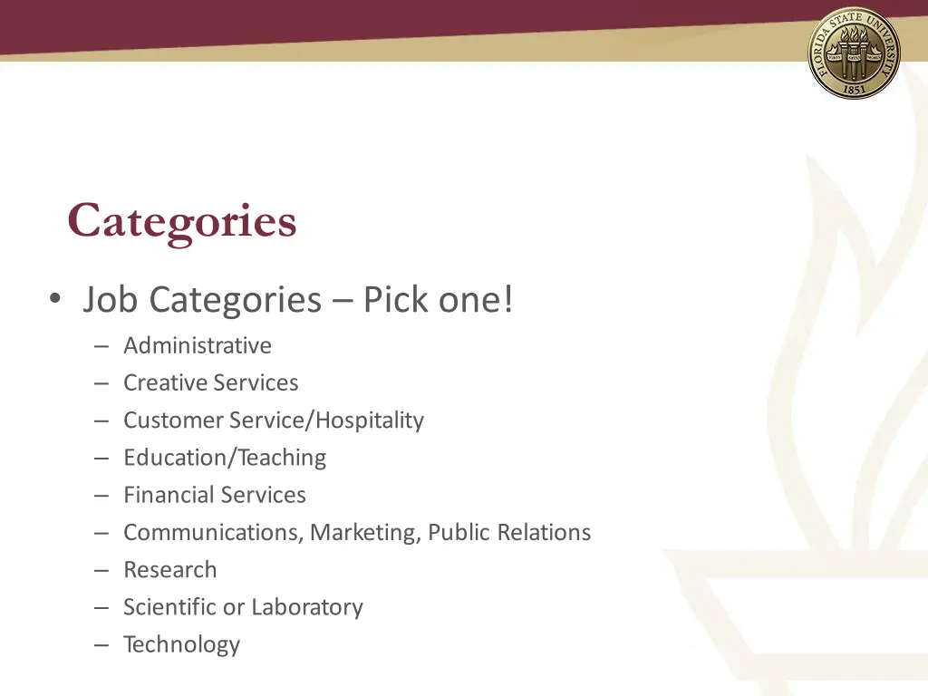 categories