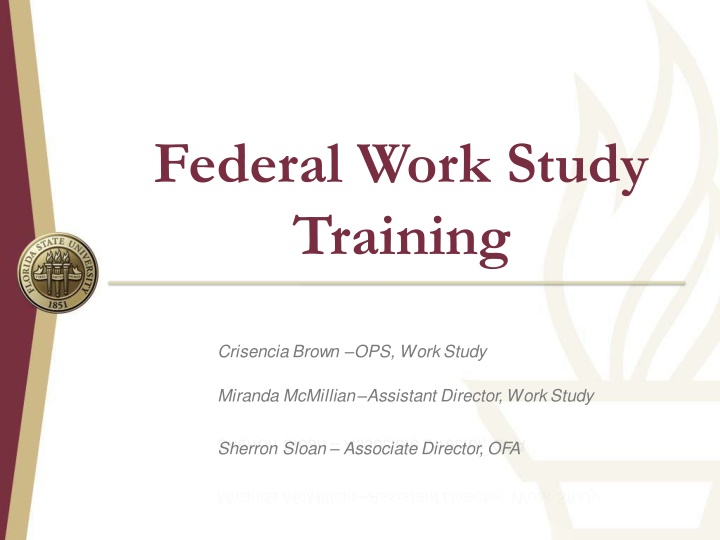 federal work study training