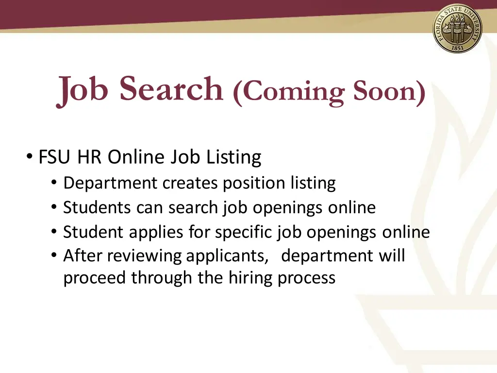 job search coming soon