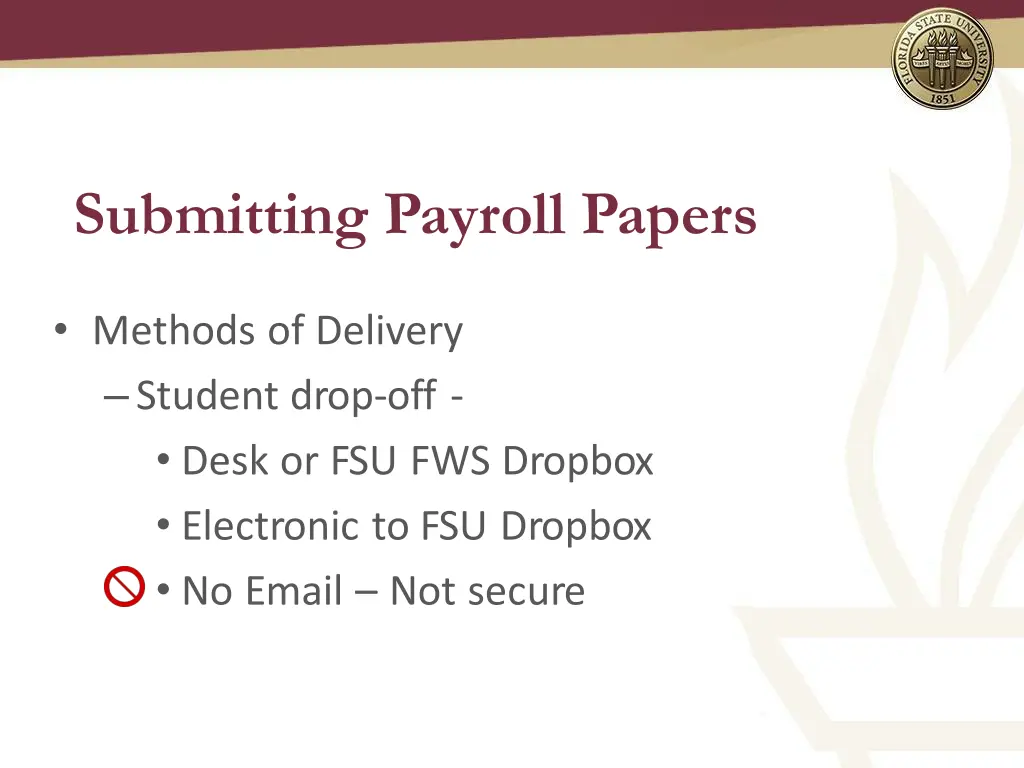 submitting payroll papers