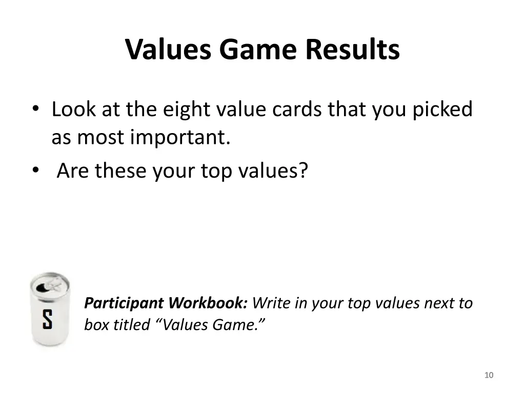 values game results