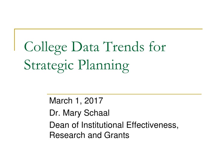 college data trends for strategic planning