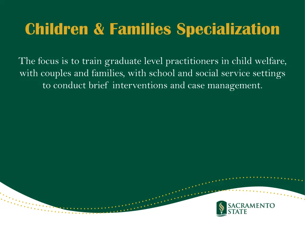 children families specialization