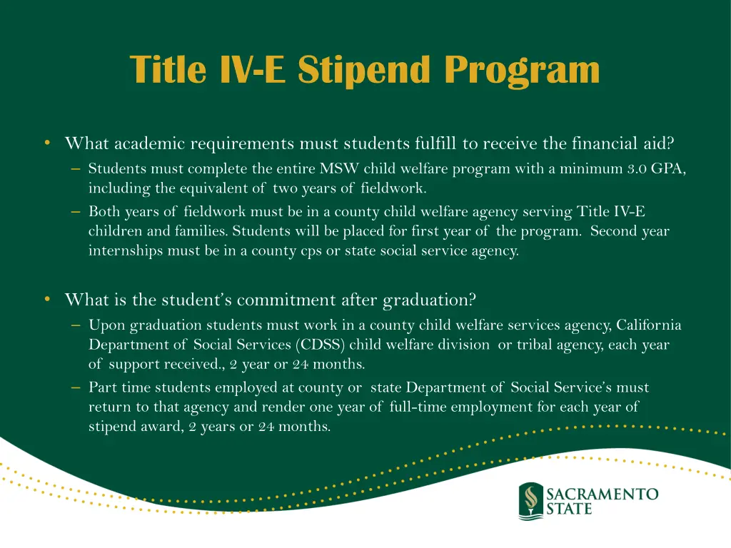 title iv e stipend program 1