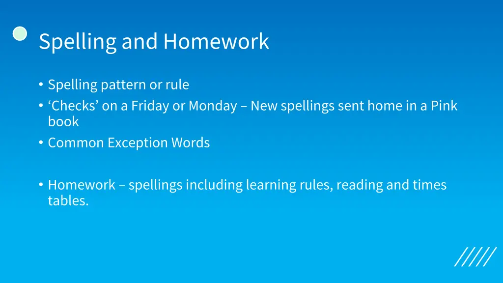 spelling and homework