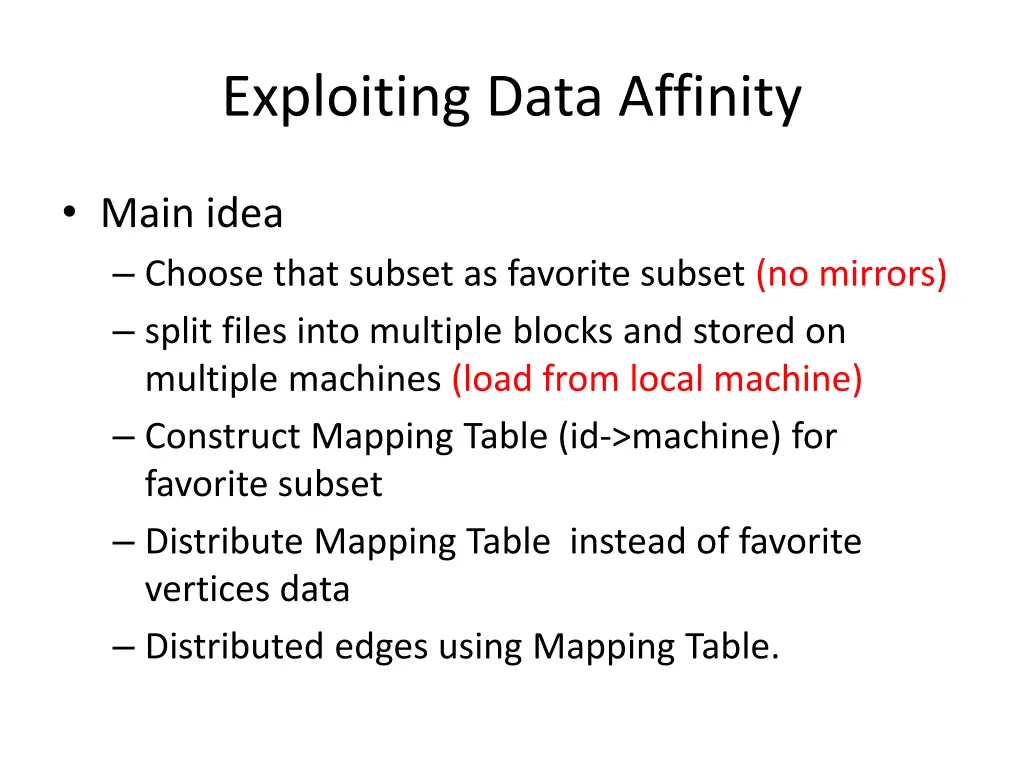 exploiting data affinity