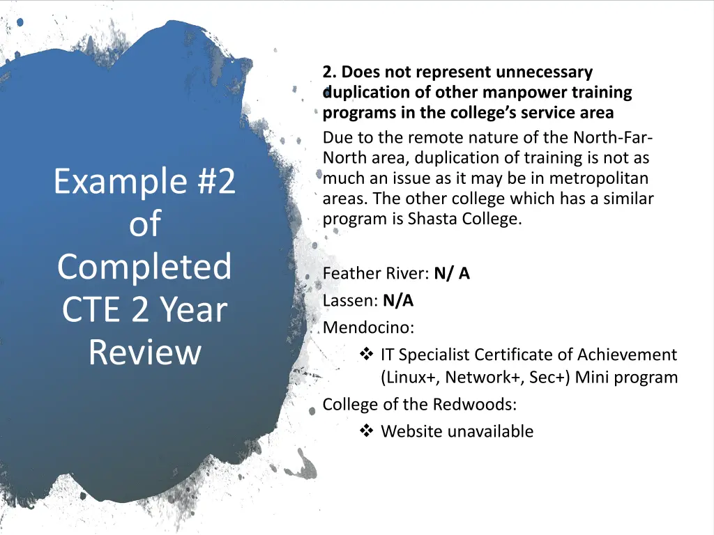 2 does not represent unnecessary duplication 1