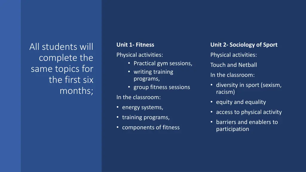 unit 1 fitness