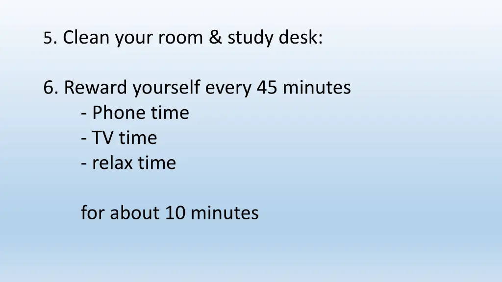 5 clean your room study desk