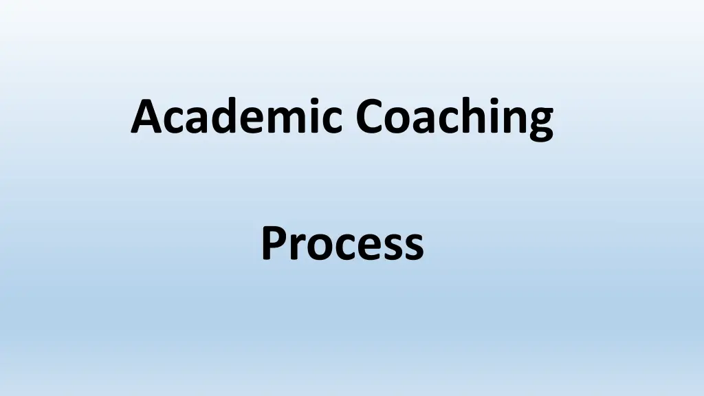 academic coaching