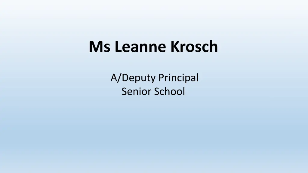 ms leanne krosch