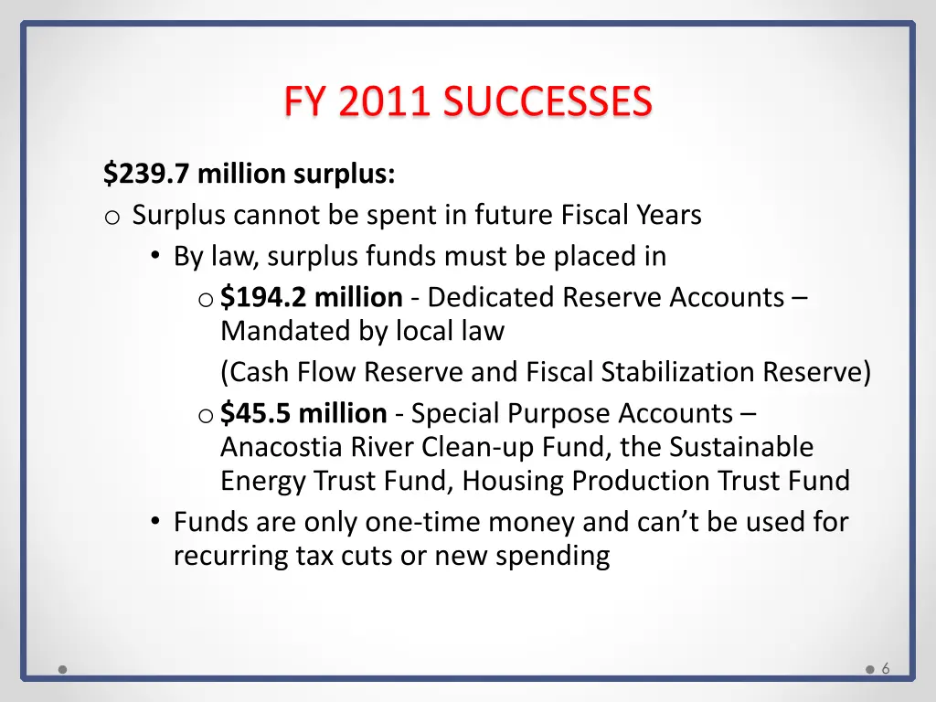 fy 2011 successes 1