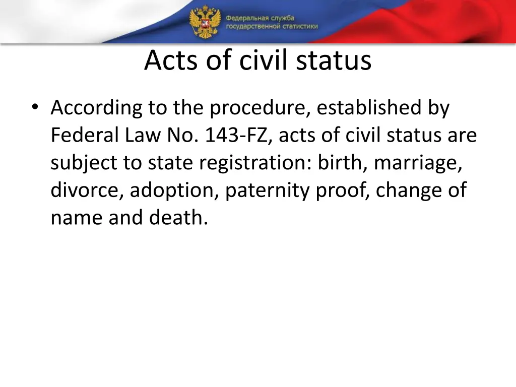 acts of civil status