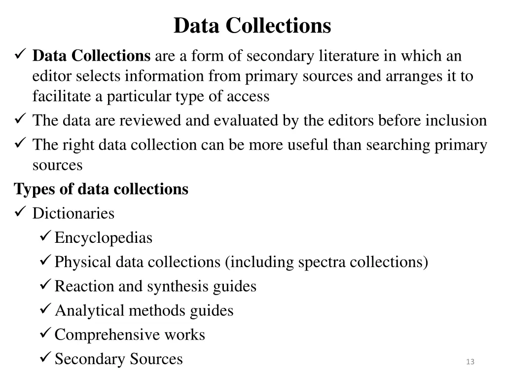 data collections