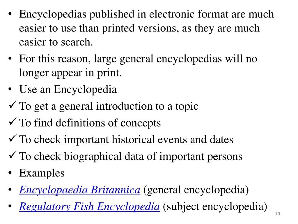 encyclopedias published in electronic format