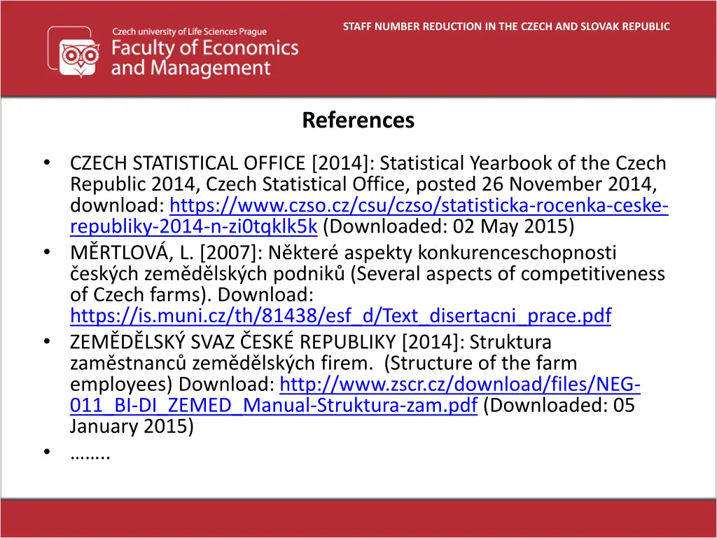 staff number reduction in the czech and slovak 25