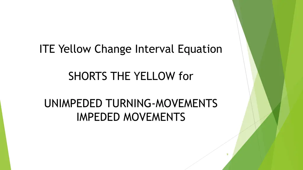 ite yellow change interval equation 1