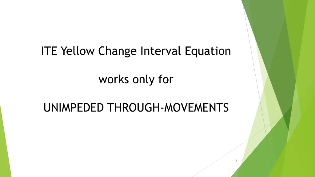 ite yellow change interval equation