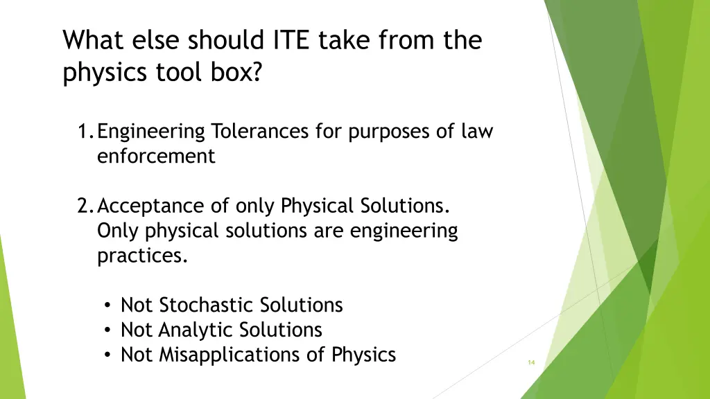 what else should ite take from the physics tool