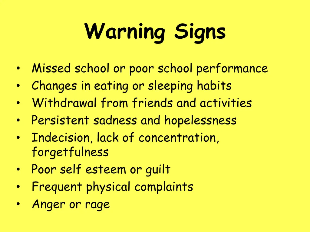 warning signs