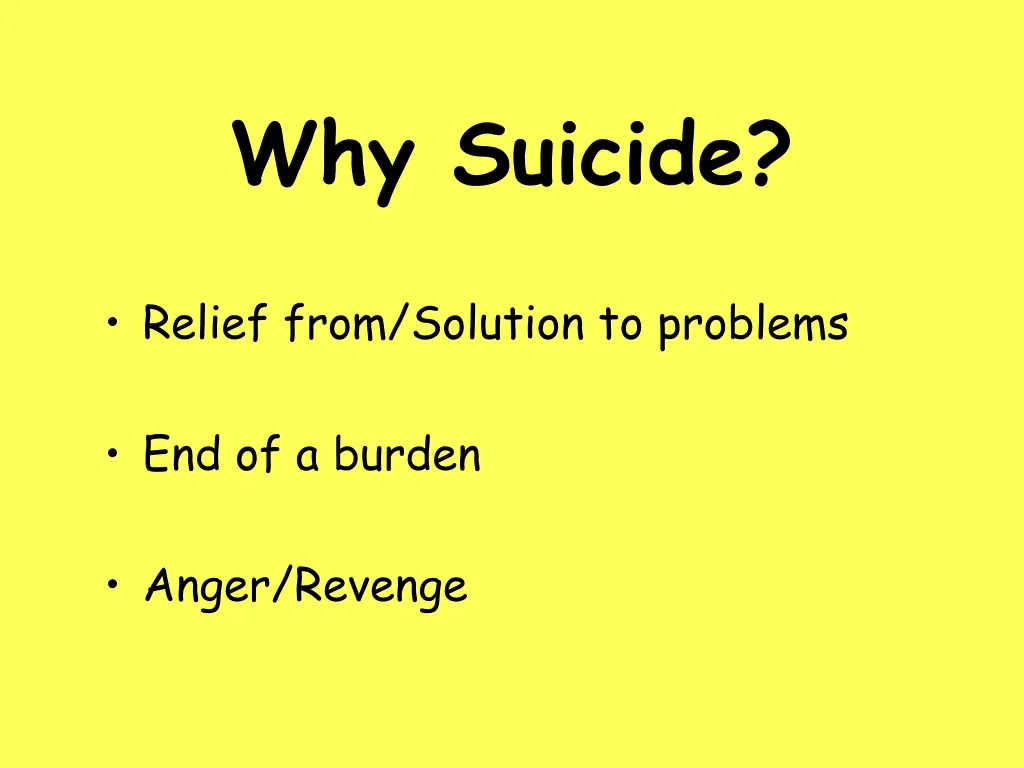 why suicide