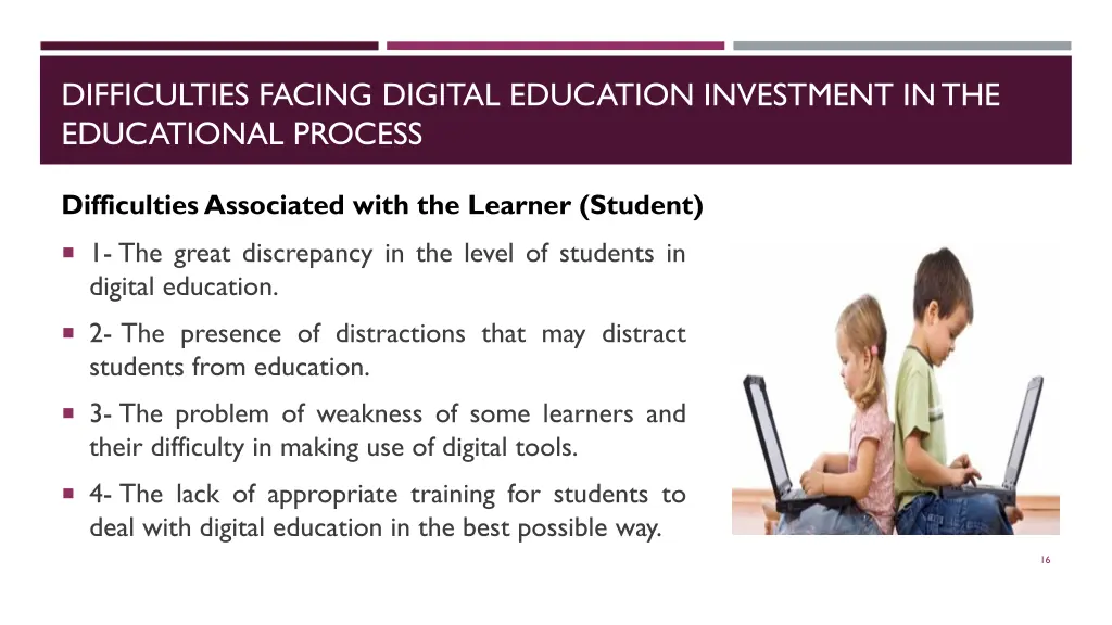 difficulties facing digital education investment 2