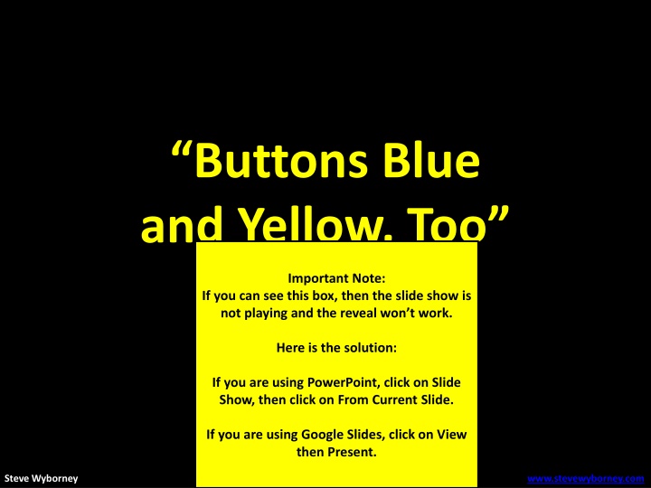 buttons blue and yellow too