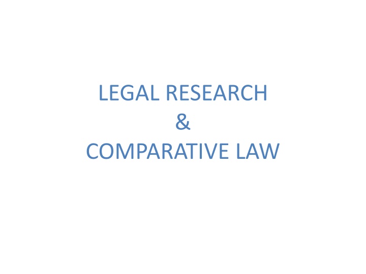 legal research comparative law