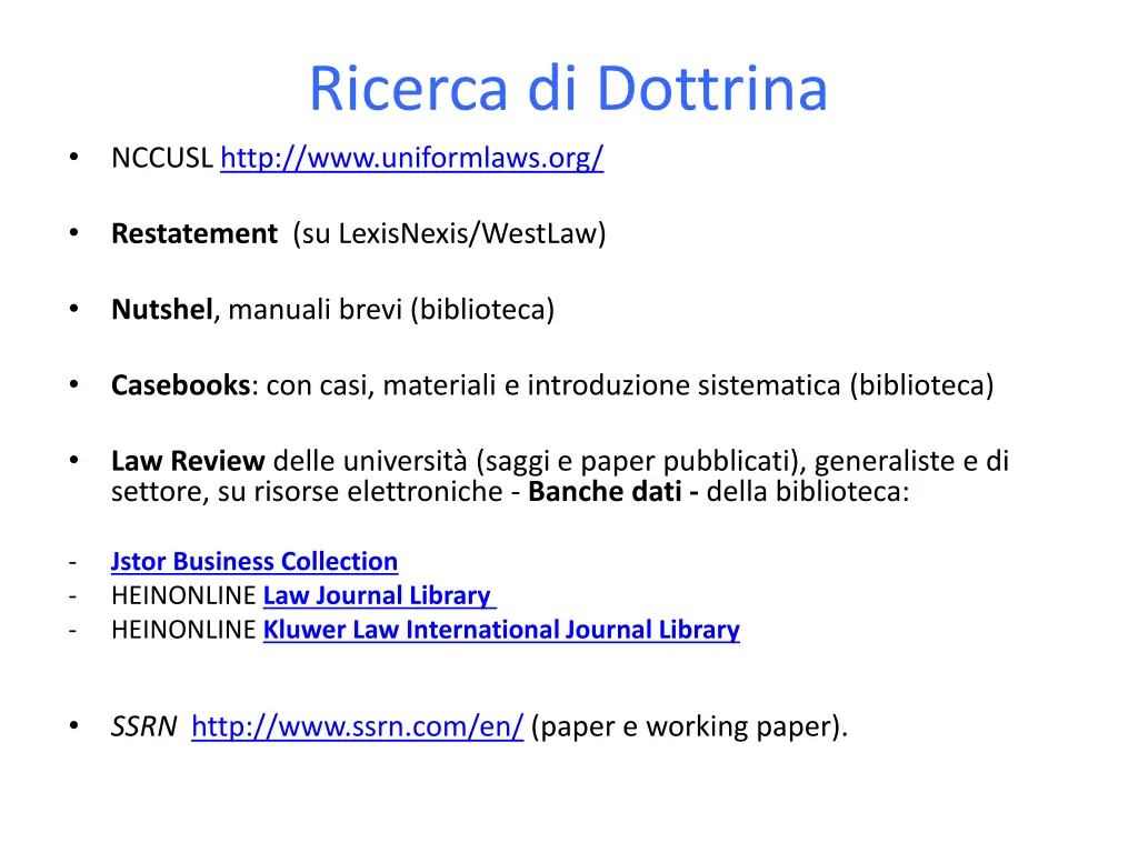 ricerca di dottrina 1