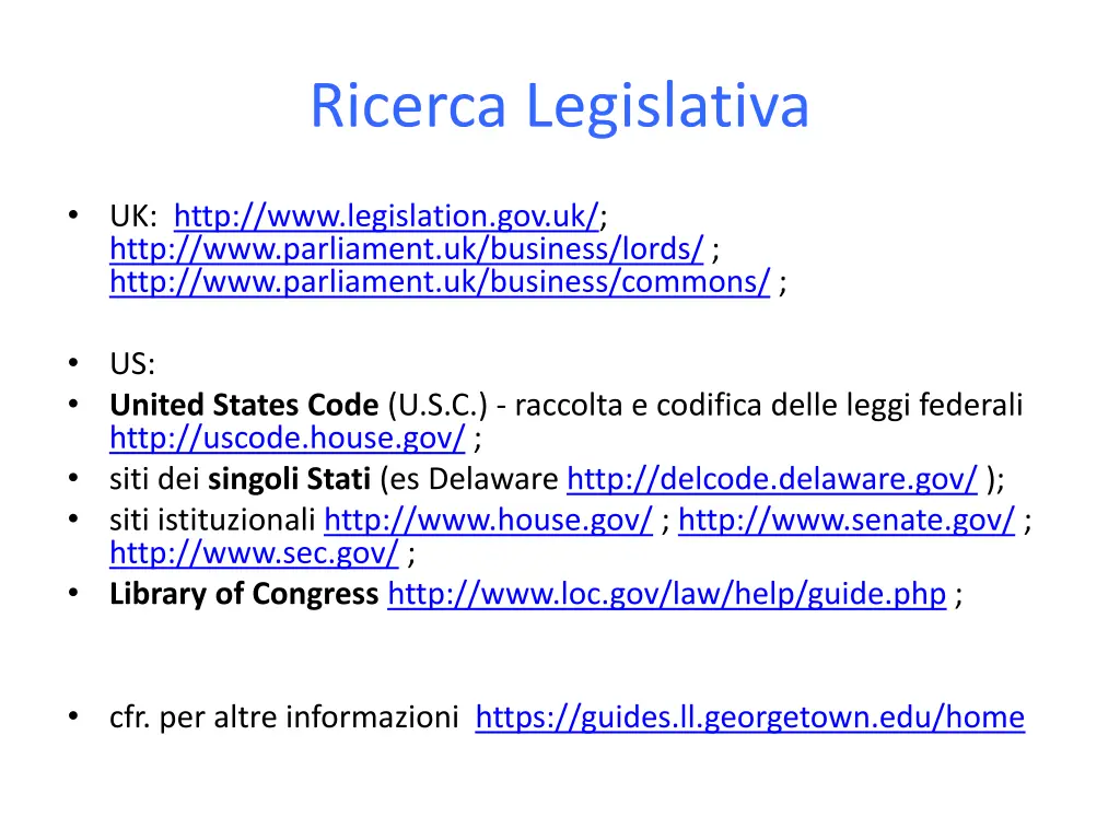 ricerca legislativa 1