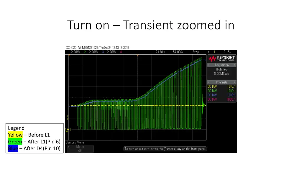 turn on transient zoomed in