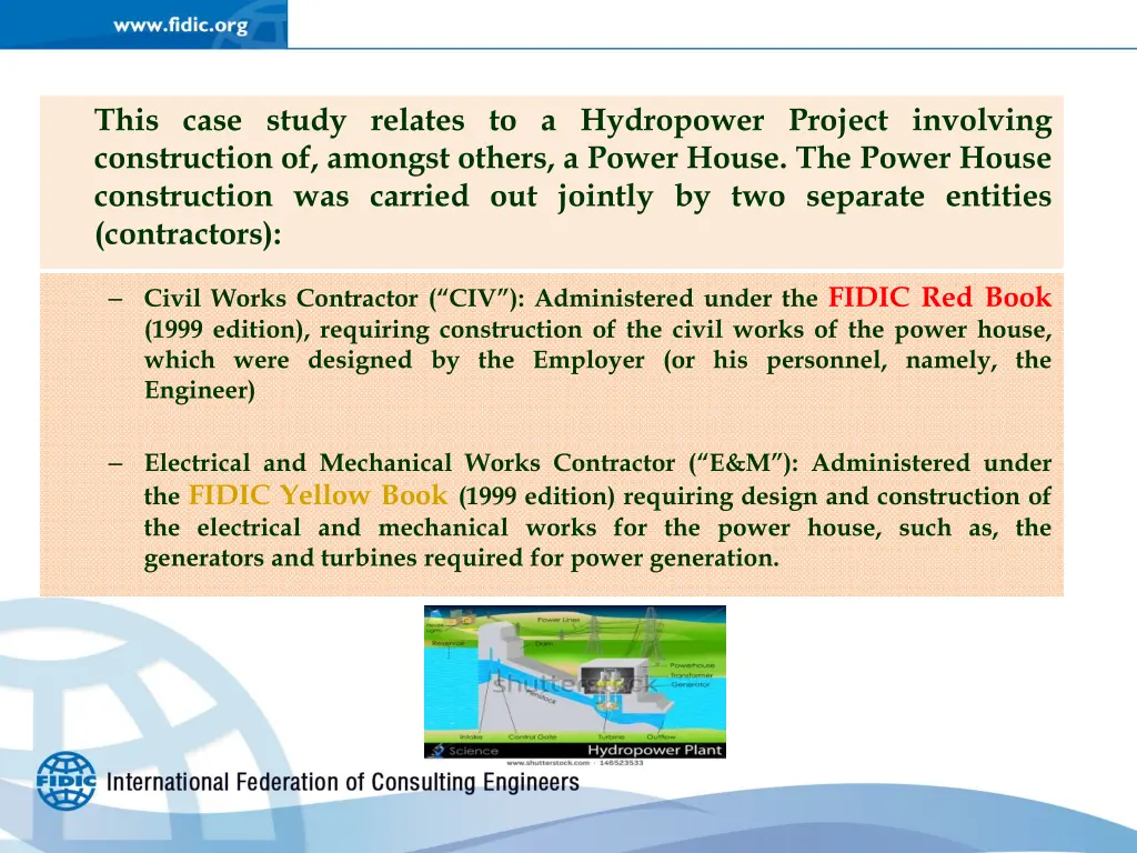 this case study relates to a hydropower project