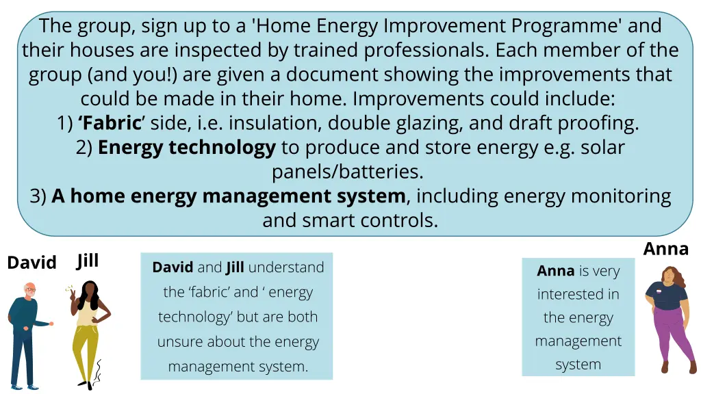 the group sign up to a home energy improvement