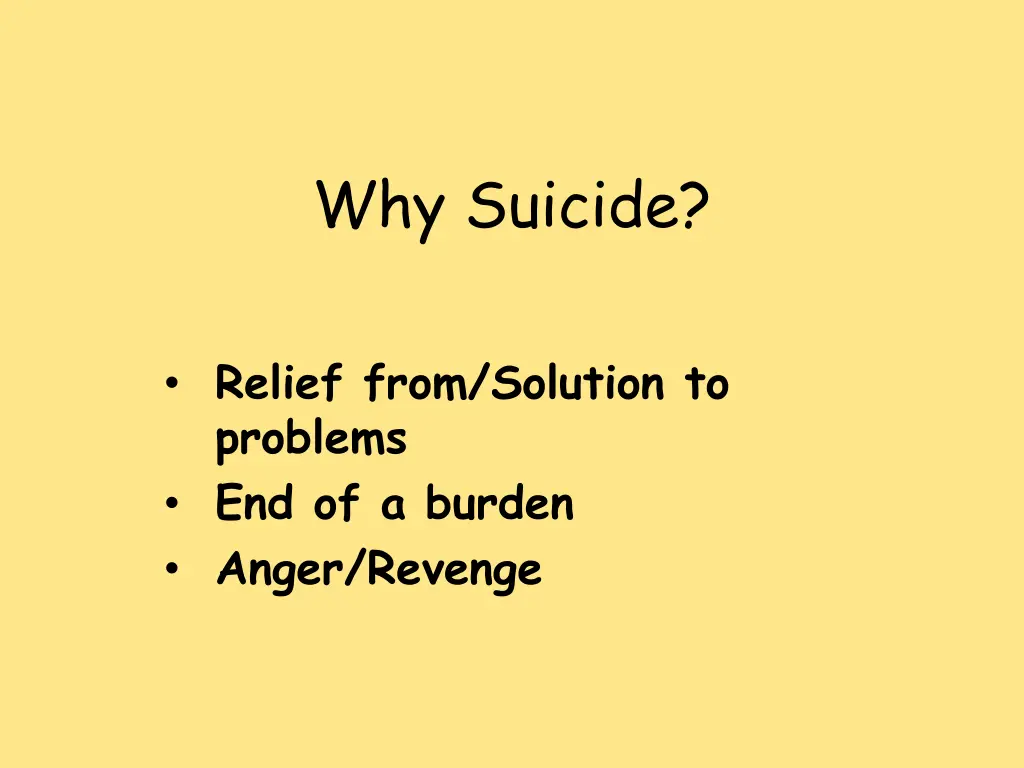 why suicide