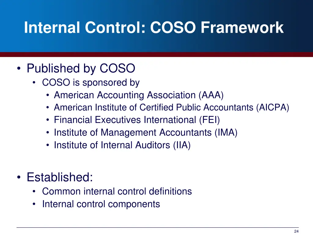 internal control coso framework