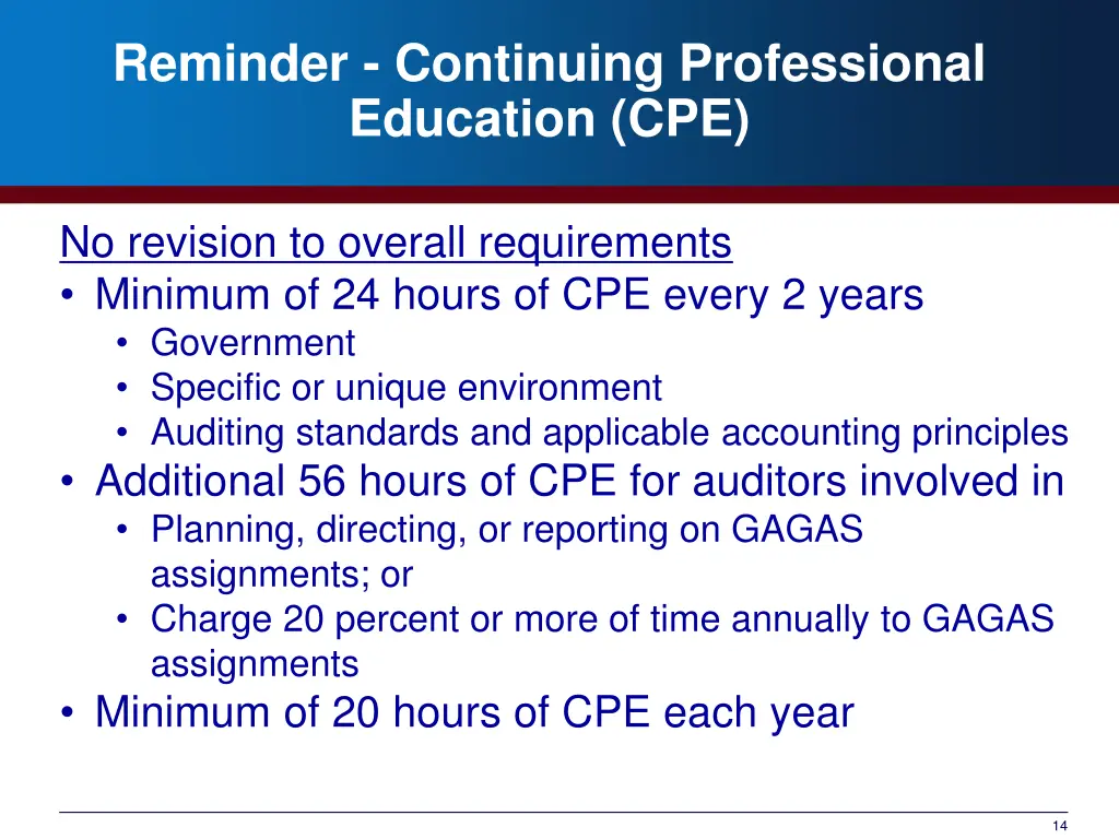 reminder continuing professional education cpe