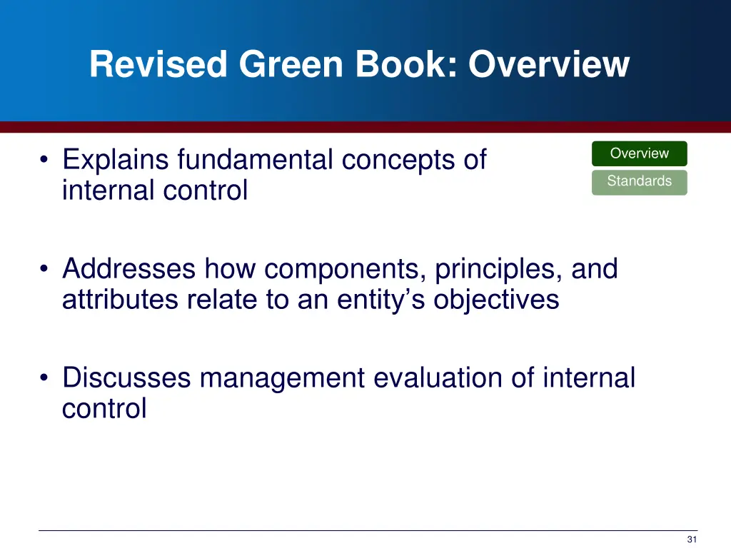 revised green book overview