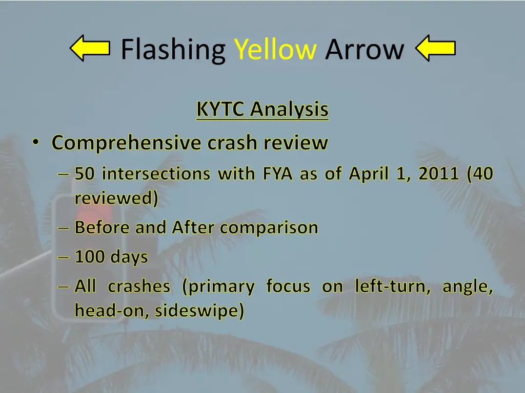 flashing yellow arrow 3