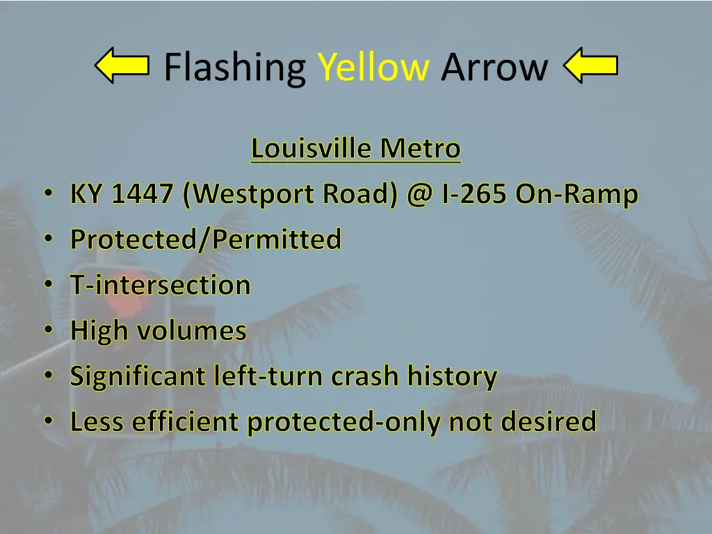 flashing yellow arrow 5